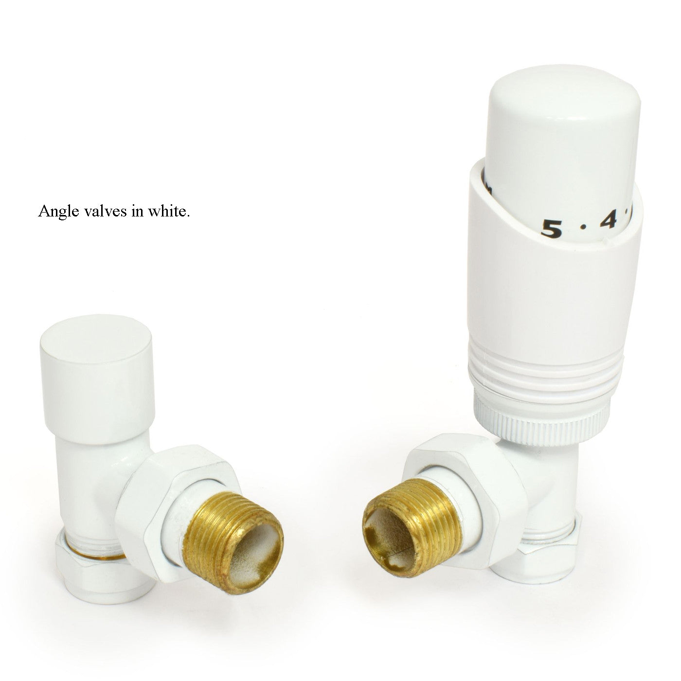 Thermostatic Angle Valve White A1 Radiators 0670