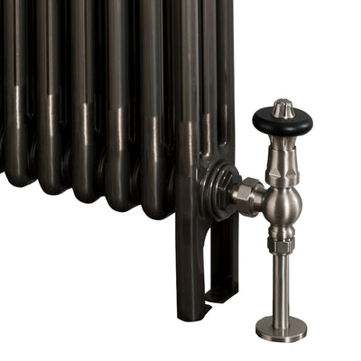 Column Radiator Welded Foot. 4 Column Bare Metal Lacquer