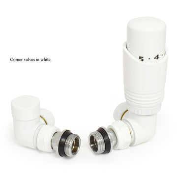 Thermostatic Corner Valve White