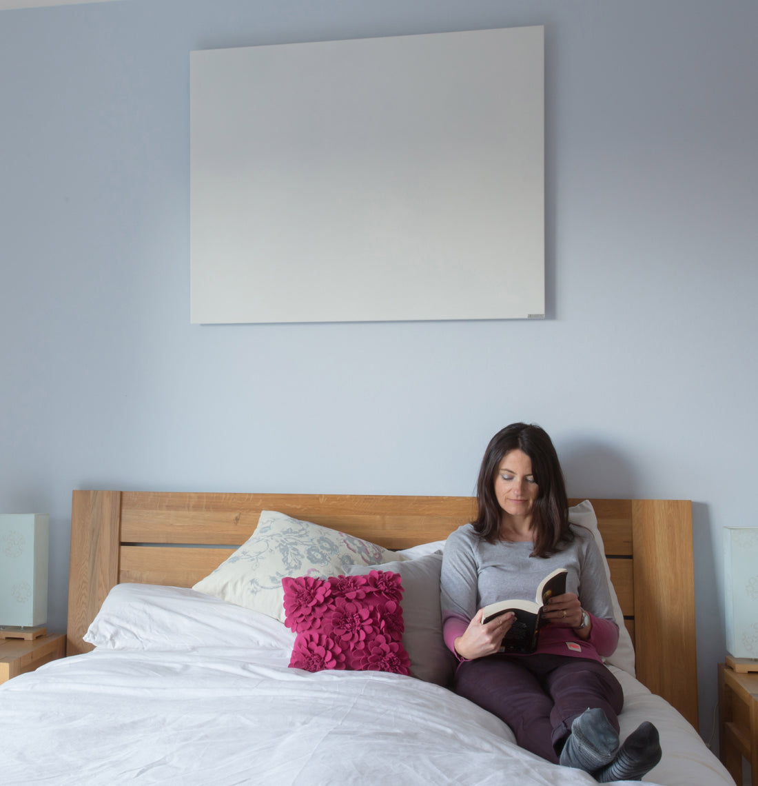 Wall mounted infrared panel.