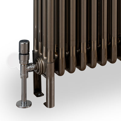 Column Radiator Slip On Foot. 2 Column Bare Metal Lacquer