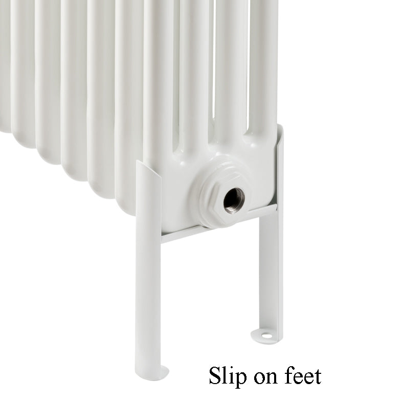 Column Radiator Slip On Feet. White