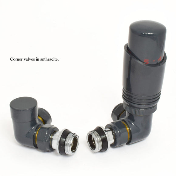Thermostatic Corner Valve Anthracite
