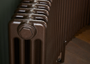 Curved radiator in Mottled Copper