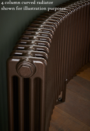 Curved radiator in Mottled Copper