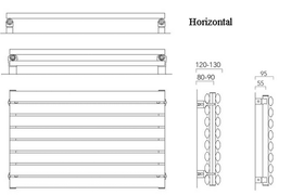 Oval tube horizontal dimensions