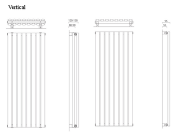 Oval tube vertical dimensions