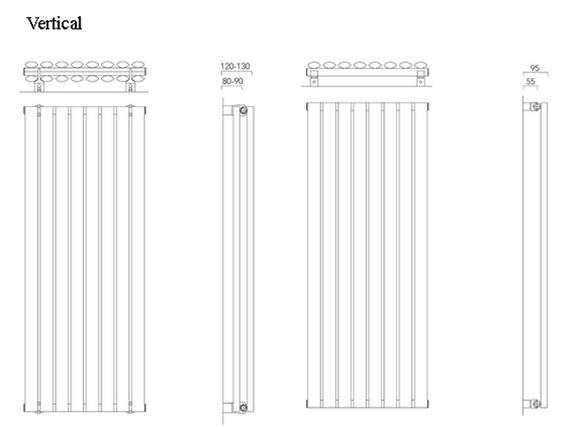 Oval tube vertical dimensions