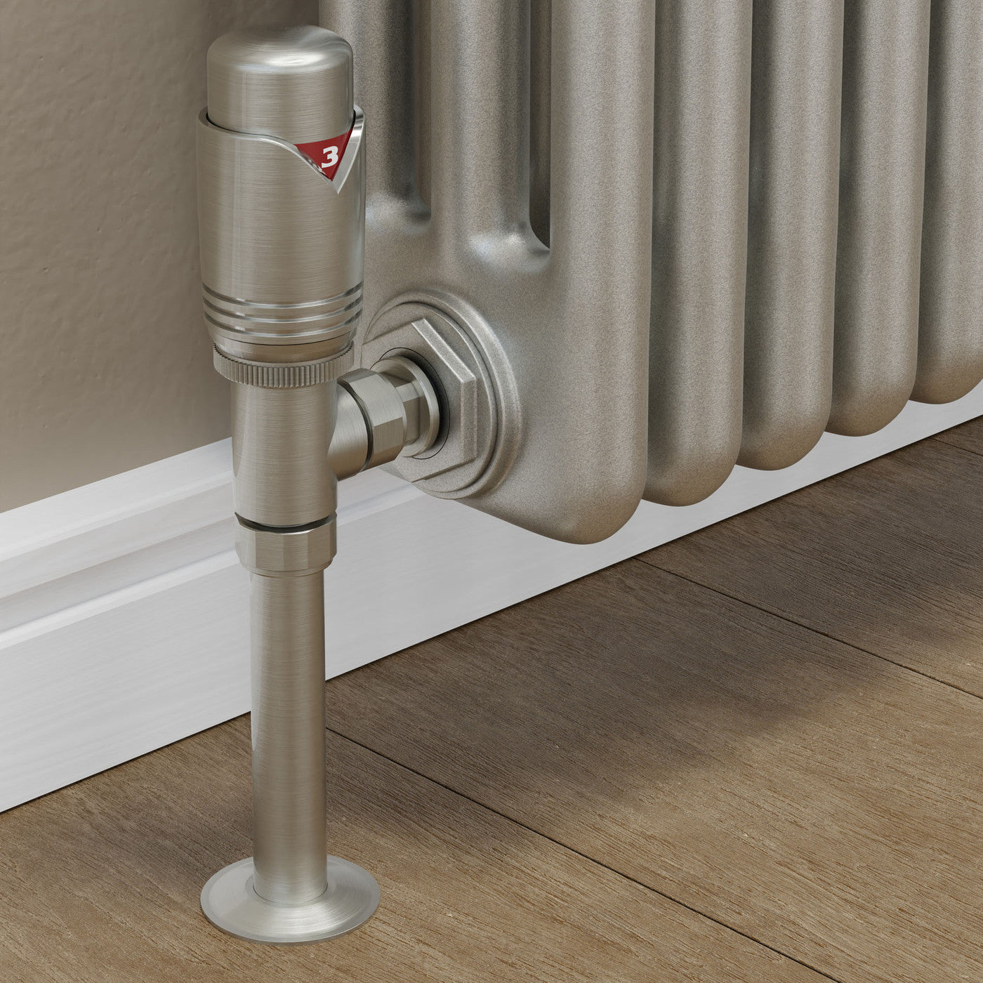 Premium Thermostatic Angle Valve Satin Nickel - 0