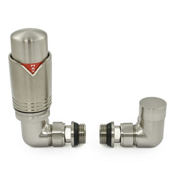Premium Thermostatic Corner Valve Satin Nickel