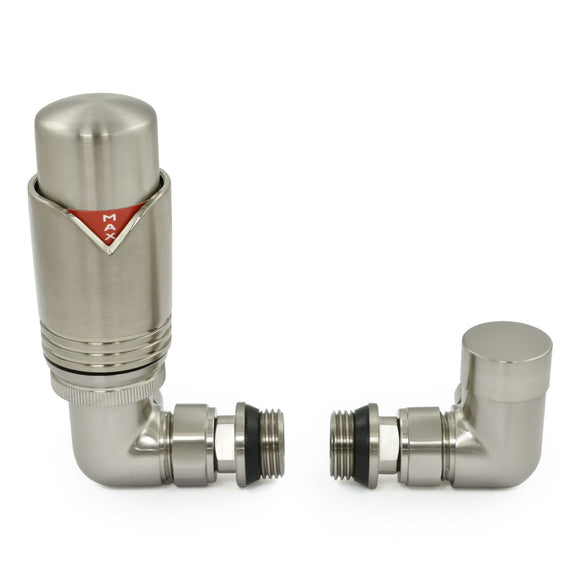 Premium Thermostatic Corner Valve Satin Nickel
