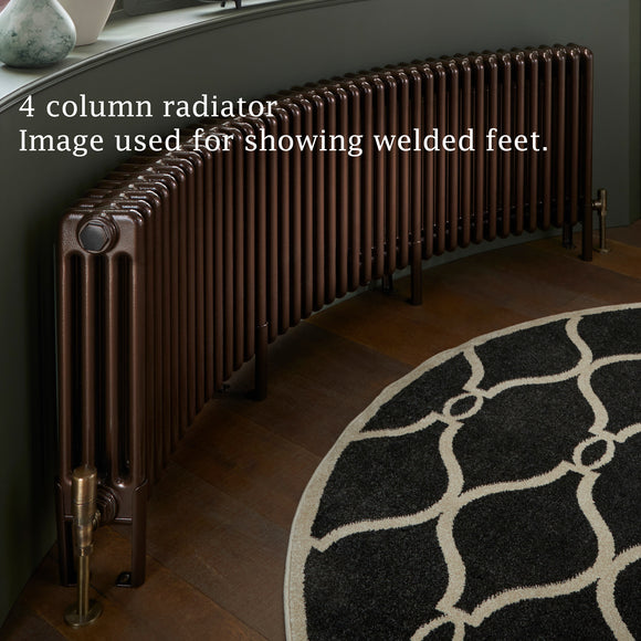 Column Radiator Welded Foot. 3 Column Mottled Copper