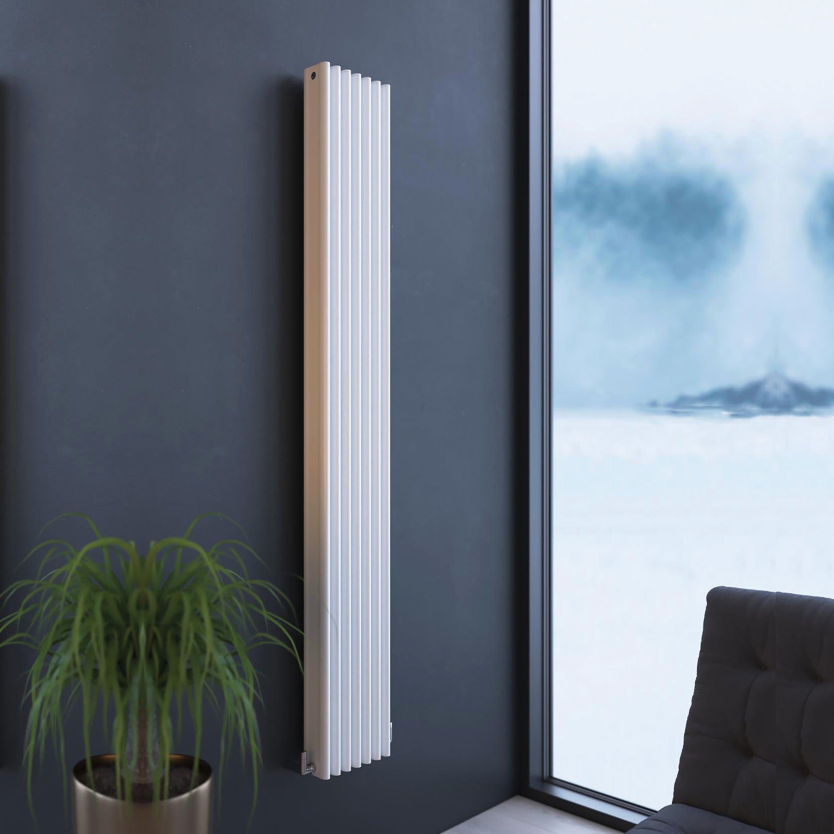 Eskimo column radiator in White